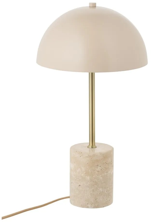 Beżowa lampa stołowa z metalowym kloszem (wysokość 45 cm) Sheffield – House Nordic