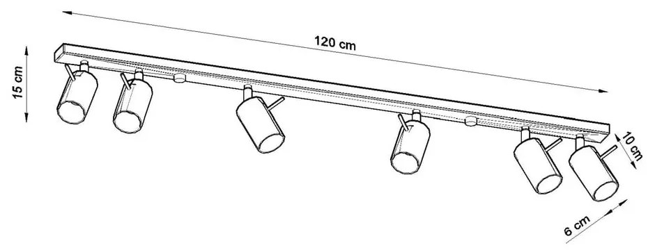 Biała lampa sufitowa Nice Lamps Etna 6L