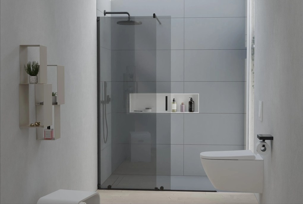 Drzwi prysznicowe przesuwne ze ścianką NT101