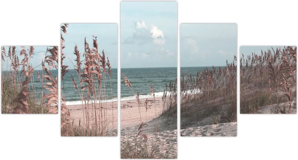 Obraz - Różowa plaża (125x70 cm)
