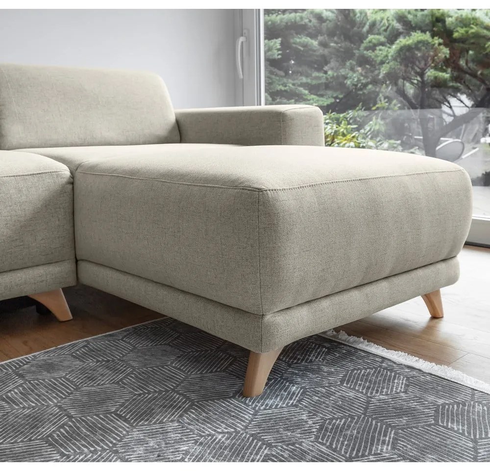 Beżowy rozkładany/ze schowkiem narożnik Classy Sophie – Miuform