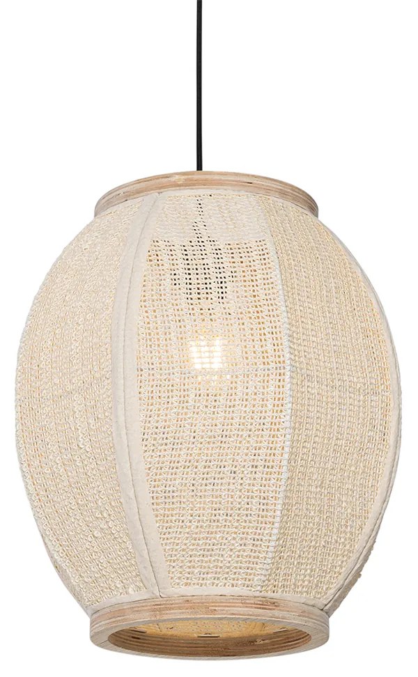 Orientalna lampa wisząca naturalna 35 cm - Rob
