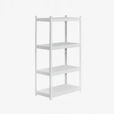 Regał Z 4 Półkami 150x80 Cm Ze Stali Crenzi Biała - Sklum