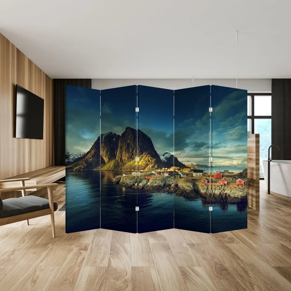 Parawan - Wioska rybacka w Norwegii (210x170 cm)