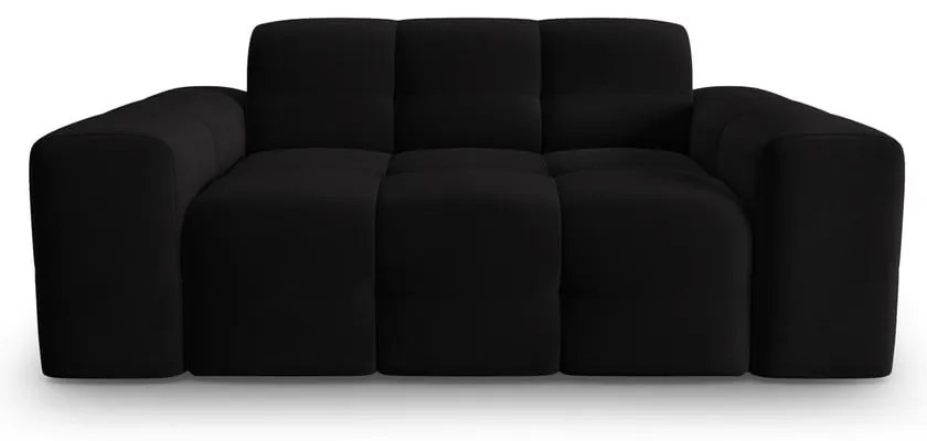 Czarna aksamitna sofa 156 cm Kendal – Micadoni Home