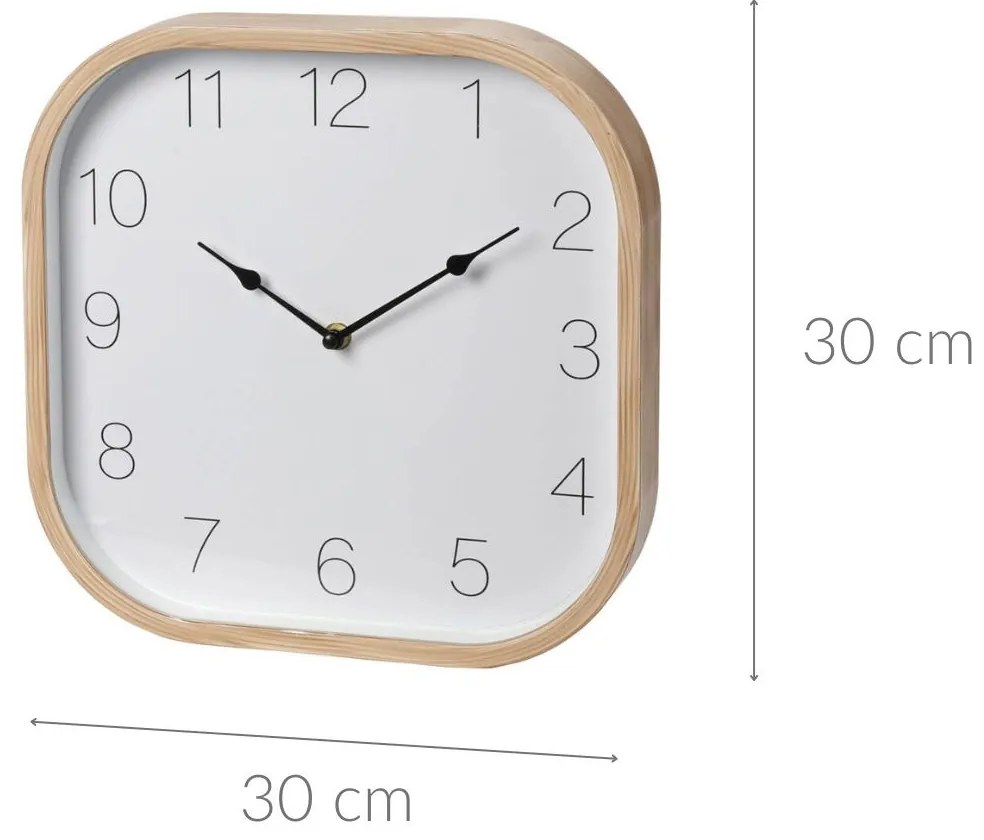 Zegar z ramką z imitacji drewna
