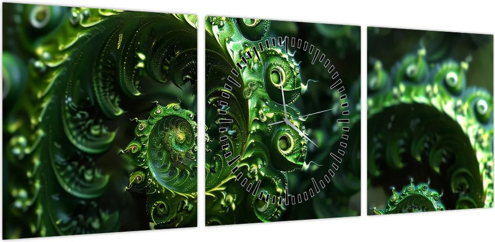 Obraz - Spirale (z zegarem) (90x30 cm)