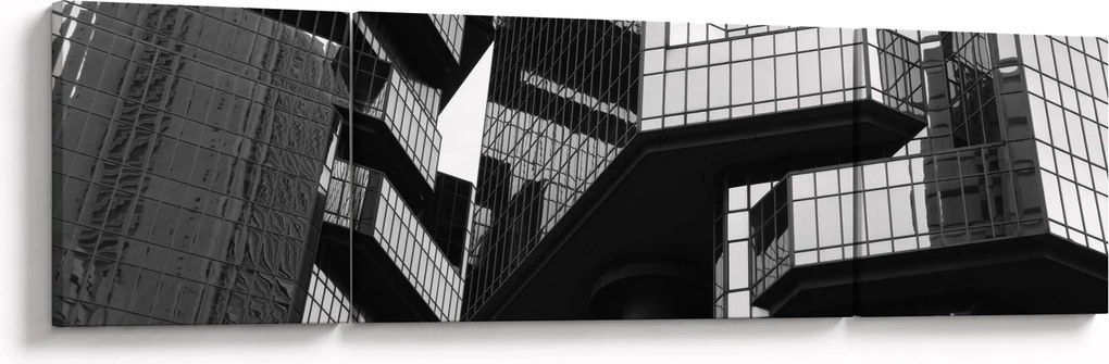 Obraz szklanych budynków (170x50 cm)