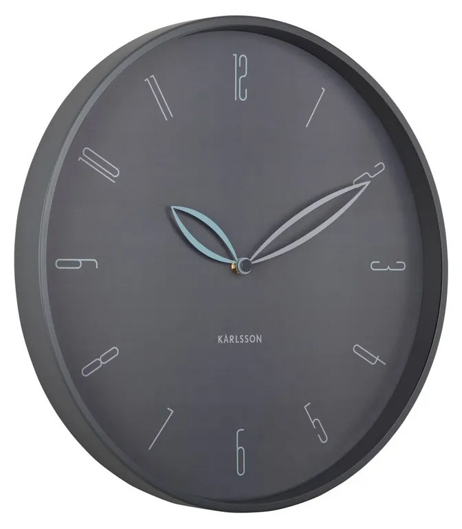 Karlsson 6012GY design zegar ścienny szary, średnica 40 cm