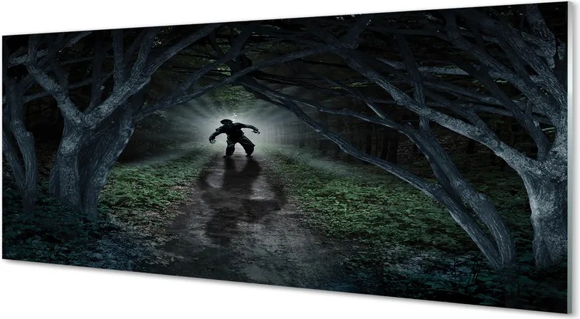 Panel nad Blat Kuchenny Mroczna Postać w Ciemnym Lesie