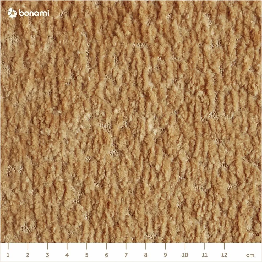 Musztardowe tapicerowane łóżko dwuosobowe ze stelażem 180x200 cm Noira Slim – Bonami Selection