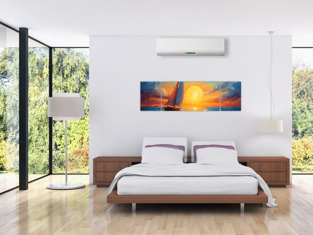 Obraz - Żaglówki (170x50 cm)