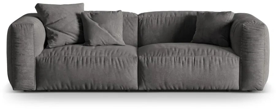 Szara sofa modułowa z materiału bouclé 240 cm Martina – Micadoni Home