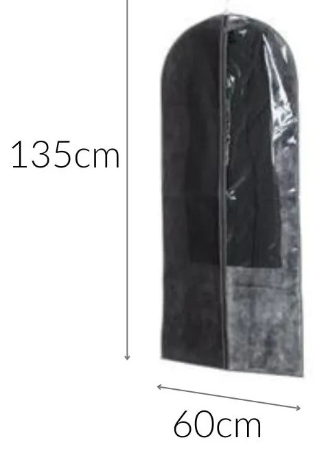 Pokrowiec na ubrania 60x135 cm, tekstylny