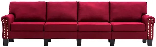 Czteroosobowa czerwona sofa - Alaia 4X