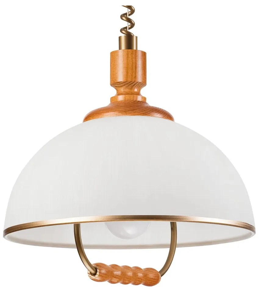 Lampa wisząca w kolorze miedzi ze szklanym kloszem ø 30 cm Ramona – LAMKUR