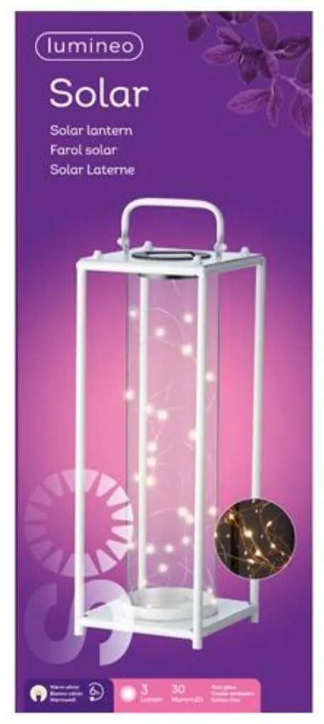 Lampa solarna LANTERN WHITE biała