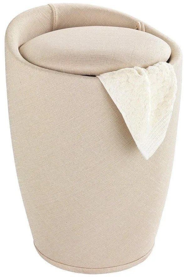 Pufa CANDY BEIGE - kosz na pranie, 2w1, WENKO
