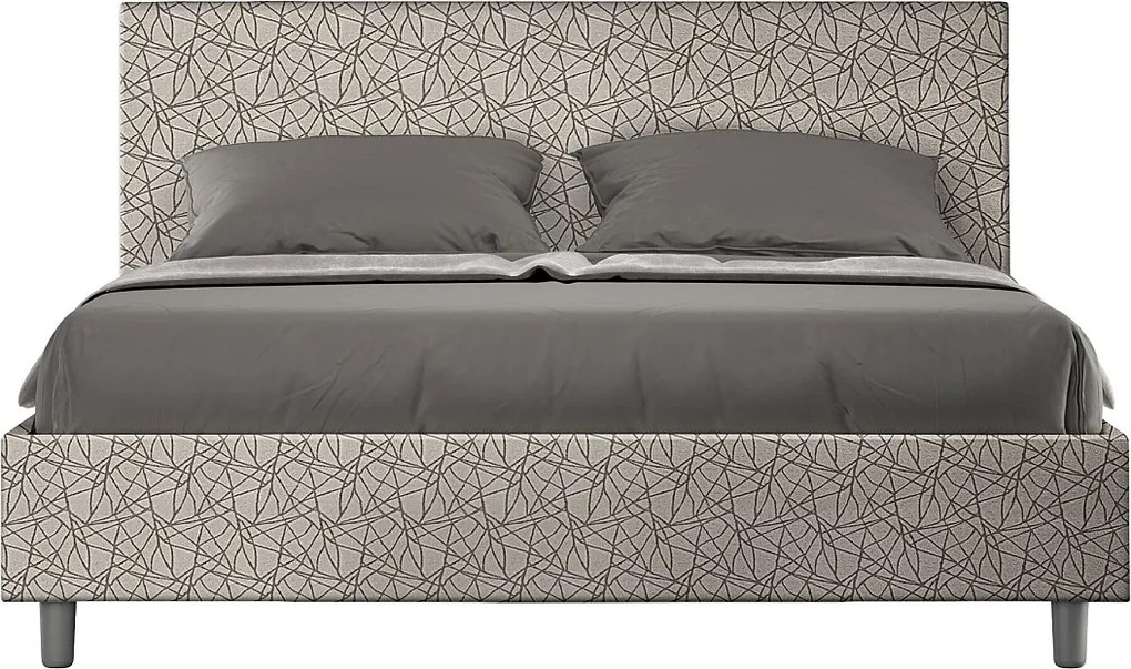 Łóżko bez stelaża tapicerowane 160x190 tkaniny Era 02 Szary Adele