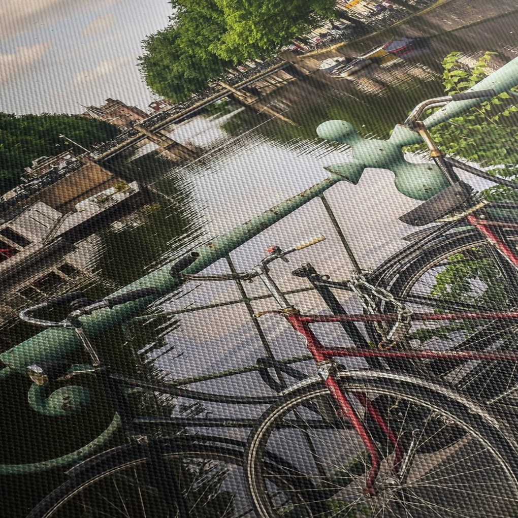Obraz roweru w mieście (170x50 cm)