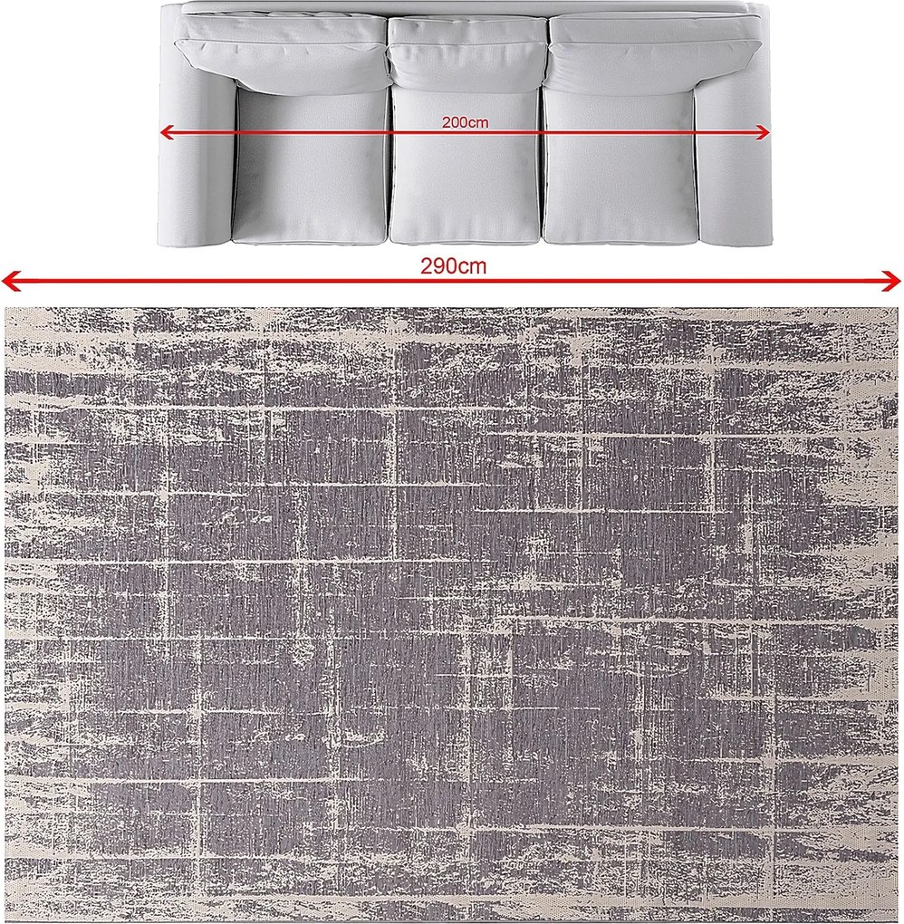 Dywan Velvet beige/dark grey 200x290cm