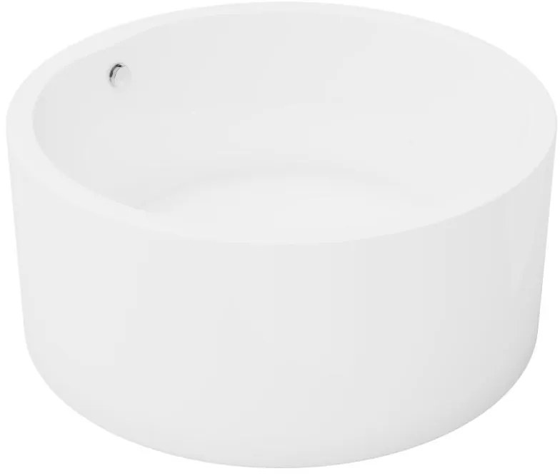 Wanna wolnostojąca okrągła - 165 l - 130 x 130 x 58 cm - Biała - Akrylowa - LAGUNO