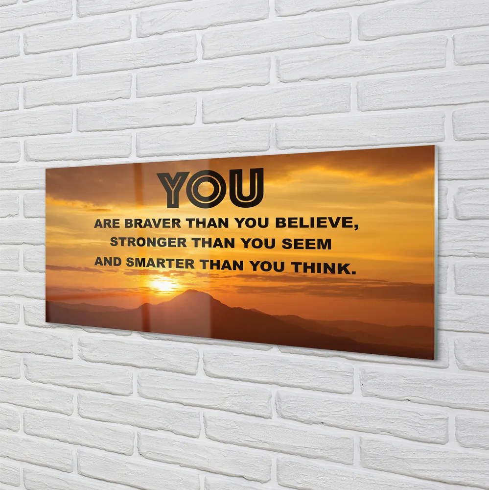 Szkło Ozdobne do Kuchni Napis pod Słońcem