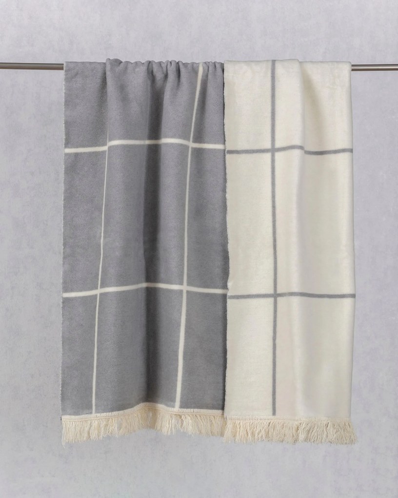 Koc Cosy Home 150x200 Grey&Ecru Check