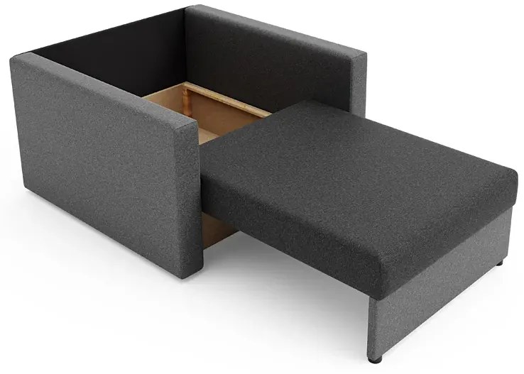 Sofa jednoosobowa amerykanka grafit + szary S9-F24