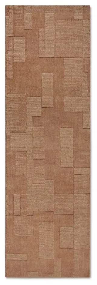Brązowy wełniany chodnik tkany ręcznie 80x250 cm Wilhelmine – Villeroy&amp;Boch