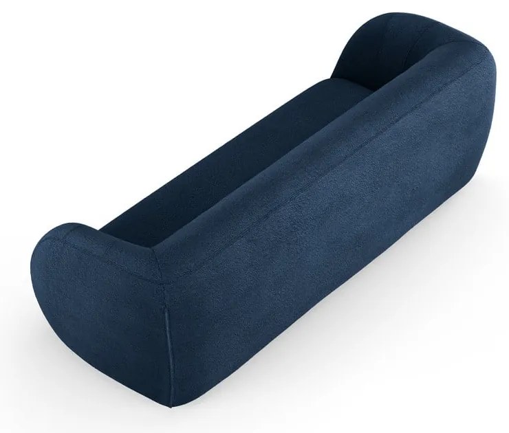 Niebieska sofa z materiału bouclé 230 cm Essen – Cosmopolitan Design