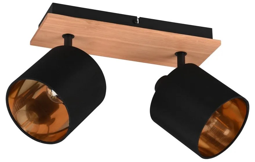 Czarno-naturalna lampa punktowa ø 12 cm Tommy – Reality