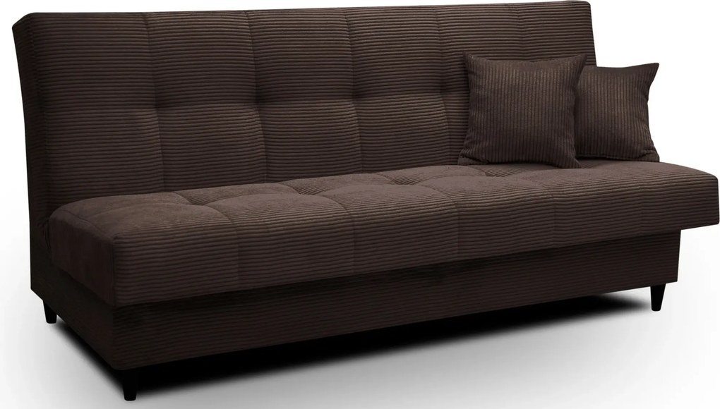 Brązowa sztruksowa wersalka rozkładana F5-K43