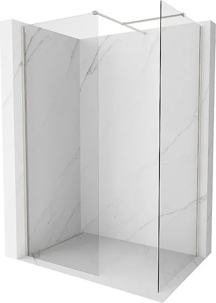 Mexen Kioto-X ścianka prysznicowa Walk-in 100 x 80 cm, transparent 10 mm, nikiel szczotkowany - 800-100-202-97-00-080-X