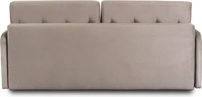 Sofa Rozkładana z Funkcją Spania VIVO Dwuosobowa Beżowa Glamour do Salonu