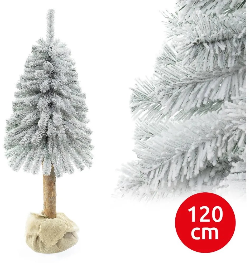 Choinka bożonarodzeniowa na pniu NATURAL WITH SNOW 120 cm jodła