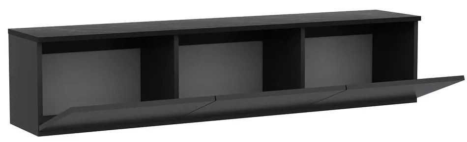 Antracytowa szafka pod TV 160x35 cm Neon – Kalune Design