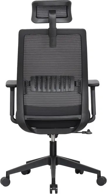 Fotel biurowy siatkowy Proton z zagłówkiem, zgodny z normą BHP