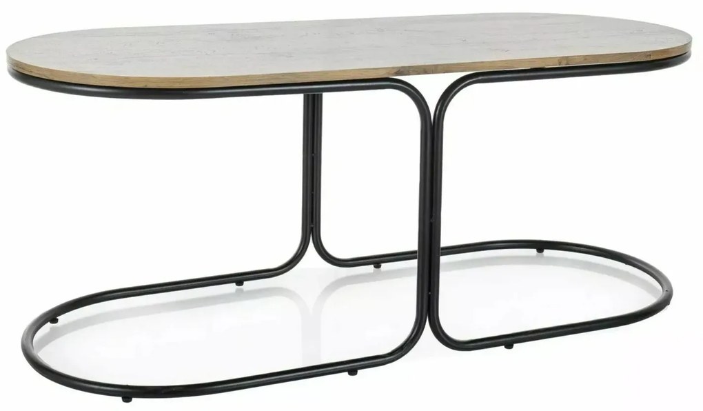 ŁAWA DUAL DĄB ARTISAN/CZARNY 120X50 (ZESTAW) SIGNAL