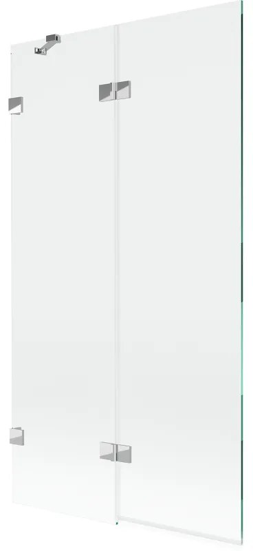 Mexen Lunar parawan nawannowy 2-skrzydłowy lewy 100 x 150 cm, transparent, chrom - 897-100-100-01-00-L