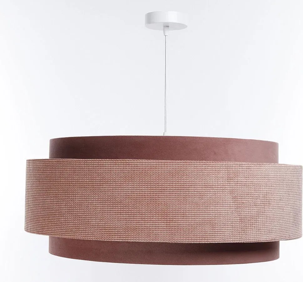 Różowa lampa wisząca z podwójnym abażurem - 5X A353 M5-T62