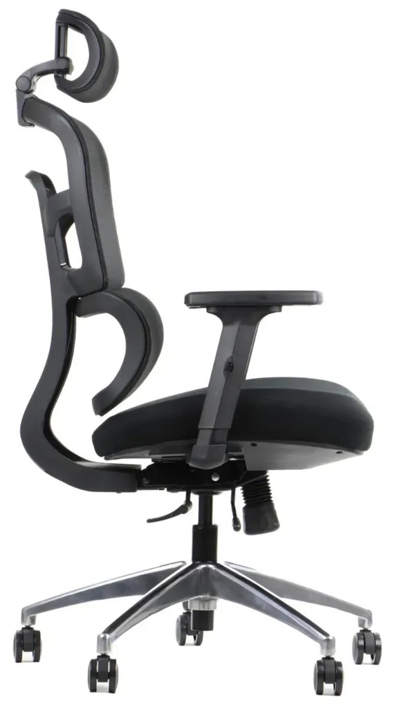 Fotel biurowy TREX czarny/aluminium STEMA