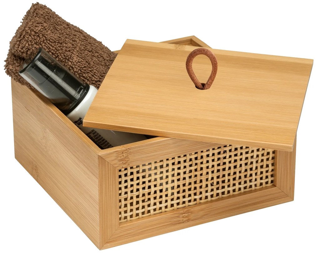 Pojemnik na kosmetyki ALLEGRE BAMBOO, 15 x 7 x 15 cm, WENKO
