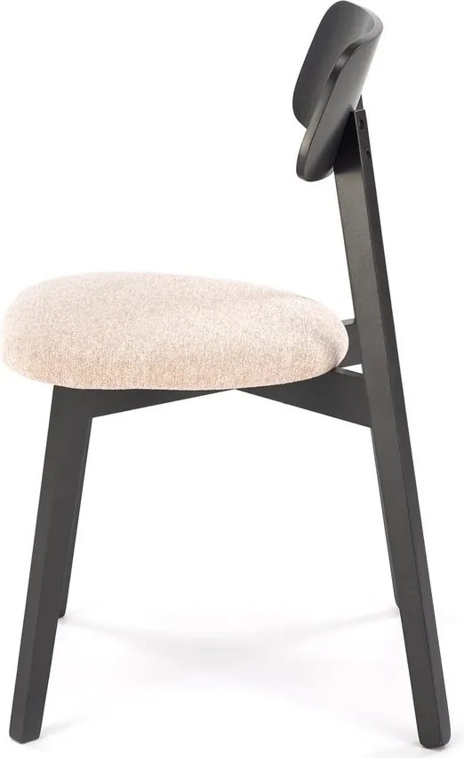 Drewniane krzesło w stylu retro z tapicerowanym siedziskiem Hylo Halmar