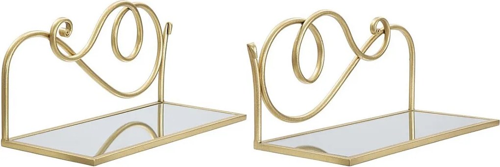 Półka VKH226, Złoto, 41,5x18x20,5 cm, Kendra Home