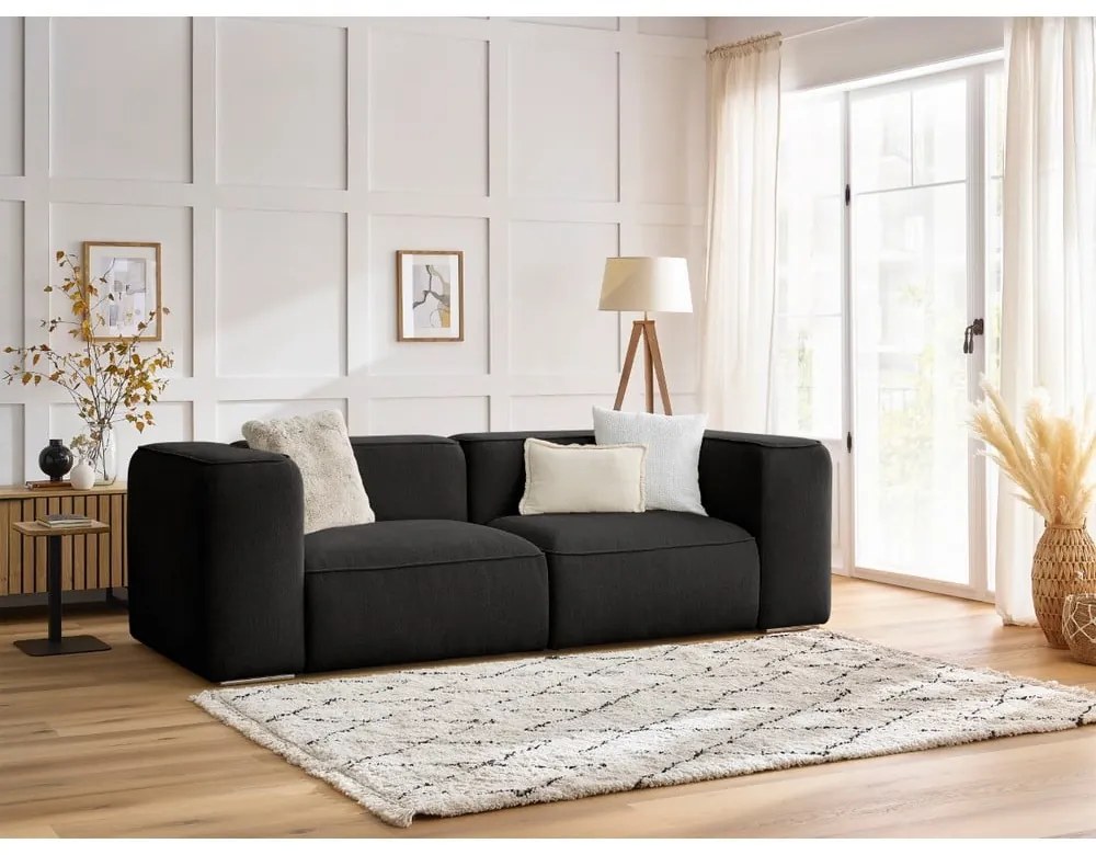 Czarna sofa 255 cm Zephyr – Bobochic Paris