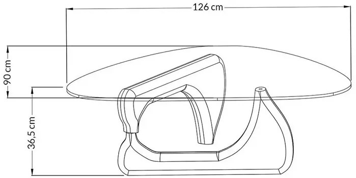 Czarny stolik kawowy glamour L2-S81