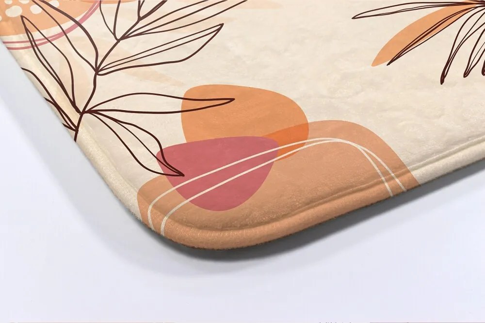 Dywanik łazienkowy antypoślizgowy Dywanik łazienkowy antypoślizgowy Liście Geometryczny