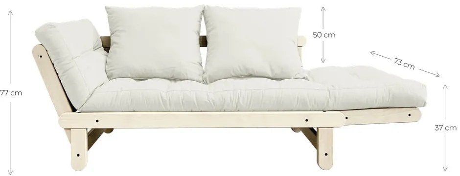 Sofa rozkładana z ciemnoniebieskim pokryciem Karup Design Beat Natural/Navy