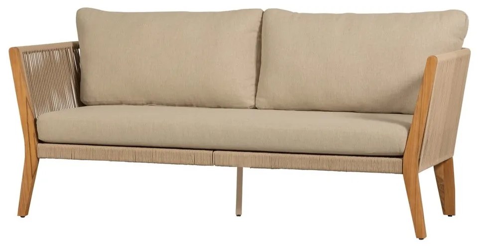 Beżowo-naturalna sofa ogrodowa z litego drewna dębowego San Remo – Exotan